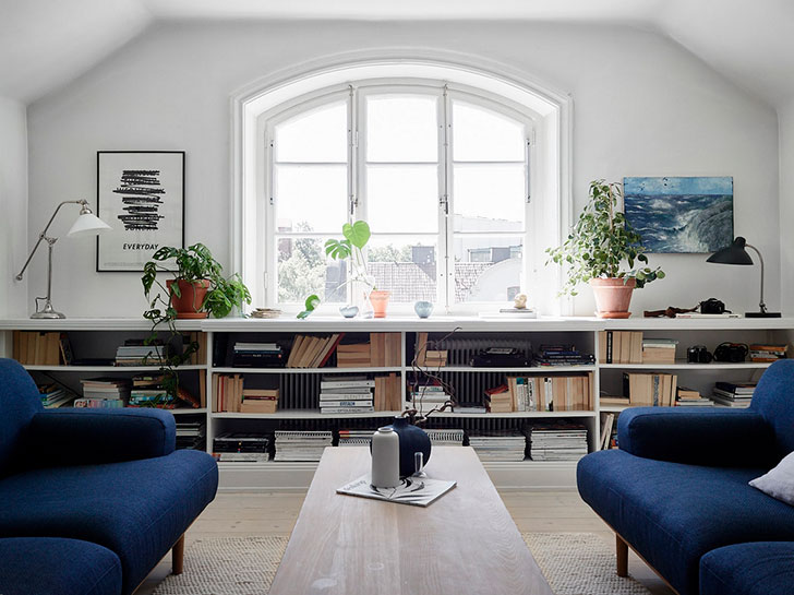 多彩内饰与内部窗户打造独特斯堪的纳维亚风格家居-5