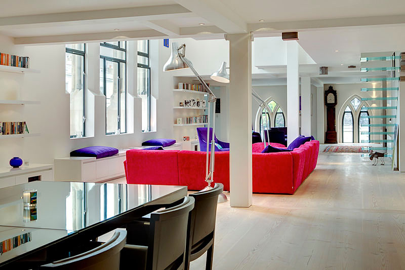 伦敦的诺丁山Westbourne Grove的教堂改造的住宅-6