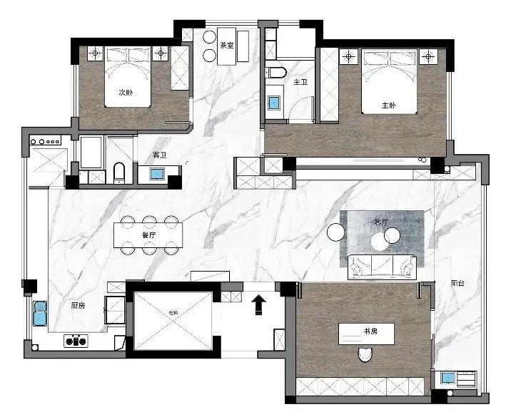《橙熹设计》-《白云里》 | 现代北欧风格,开放空间设计,充满生活气息-12
