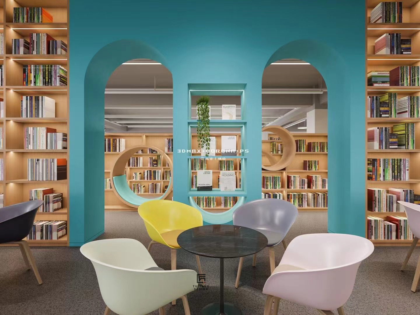 工装图书馆设计案例｜打造理性与感性平衡的阅读空间-5