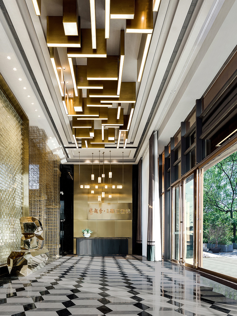 武汉越秀星云销售中心 | 复古摩登空间艺术呈现-9