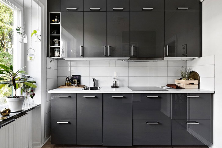 瑞典创意小公寓设计 | 玻璃墙与蓝色元素-13