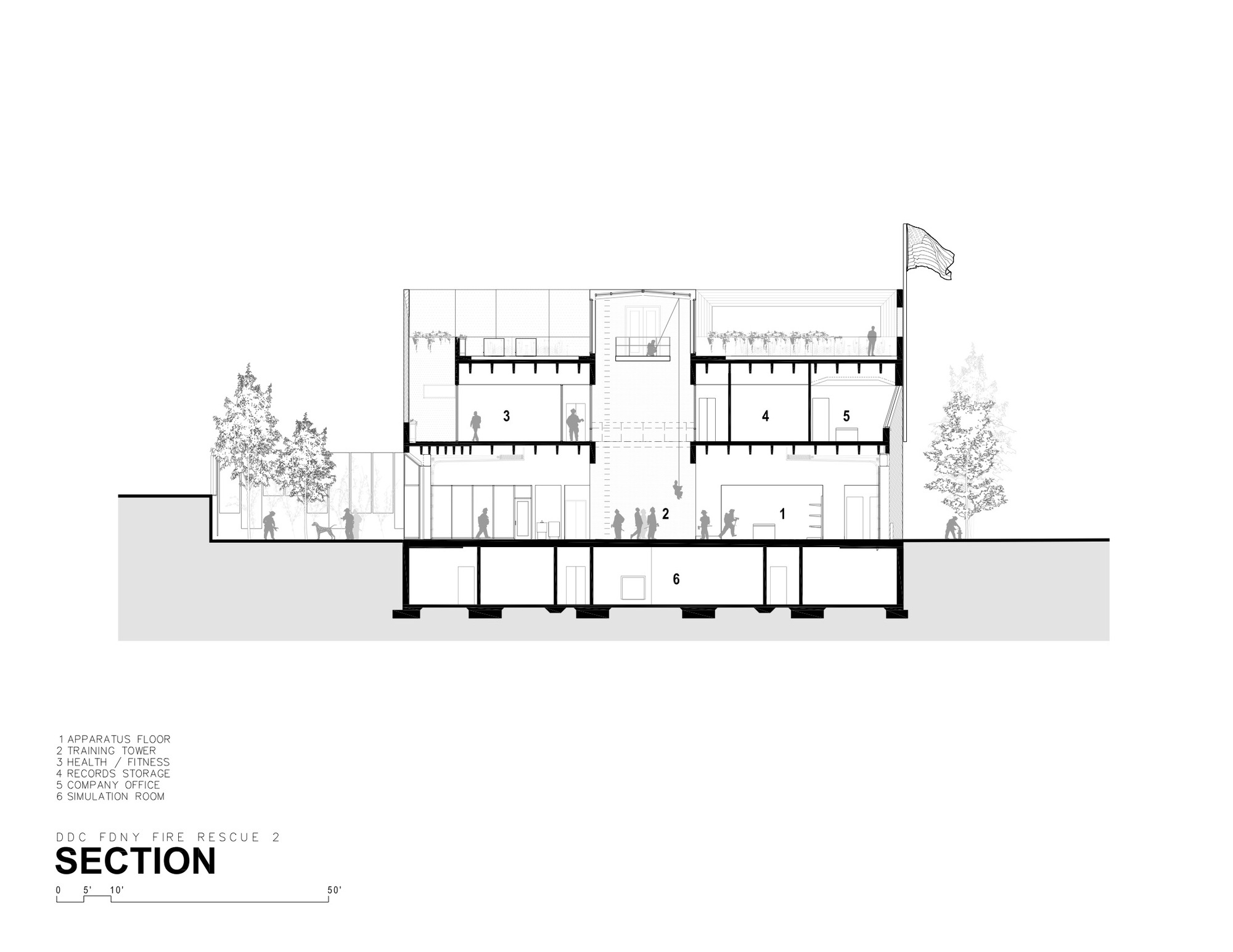 纽约市消防局救援二连设施丨美国纽约丨Studio Gang-5