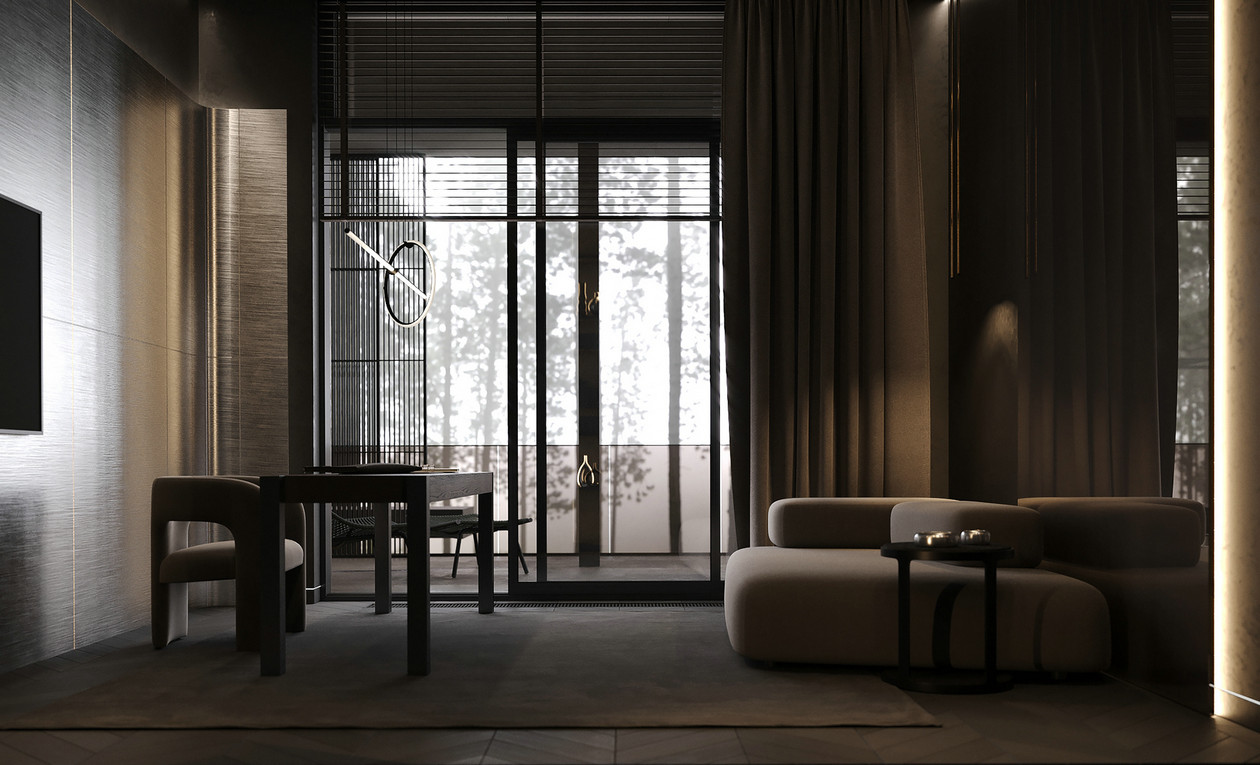 现代高级灰色系平层设计-6