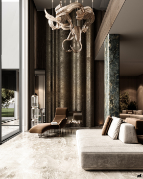 接待处双层挑高空间丨埃及丨Merna Elmakaki