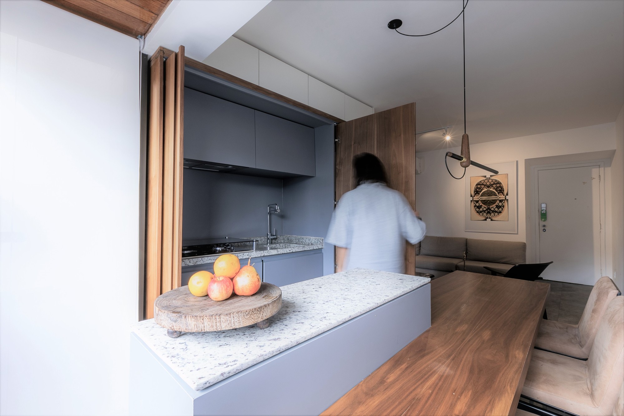 曲线木构空间，打造多变功能 65 平米别墅-15