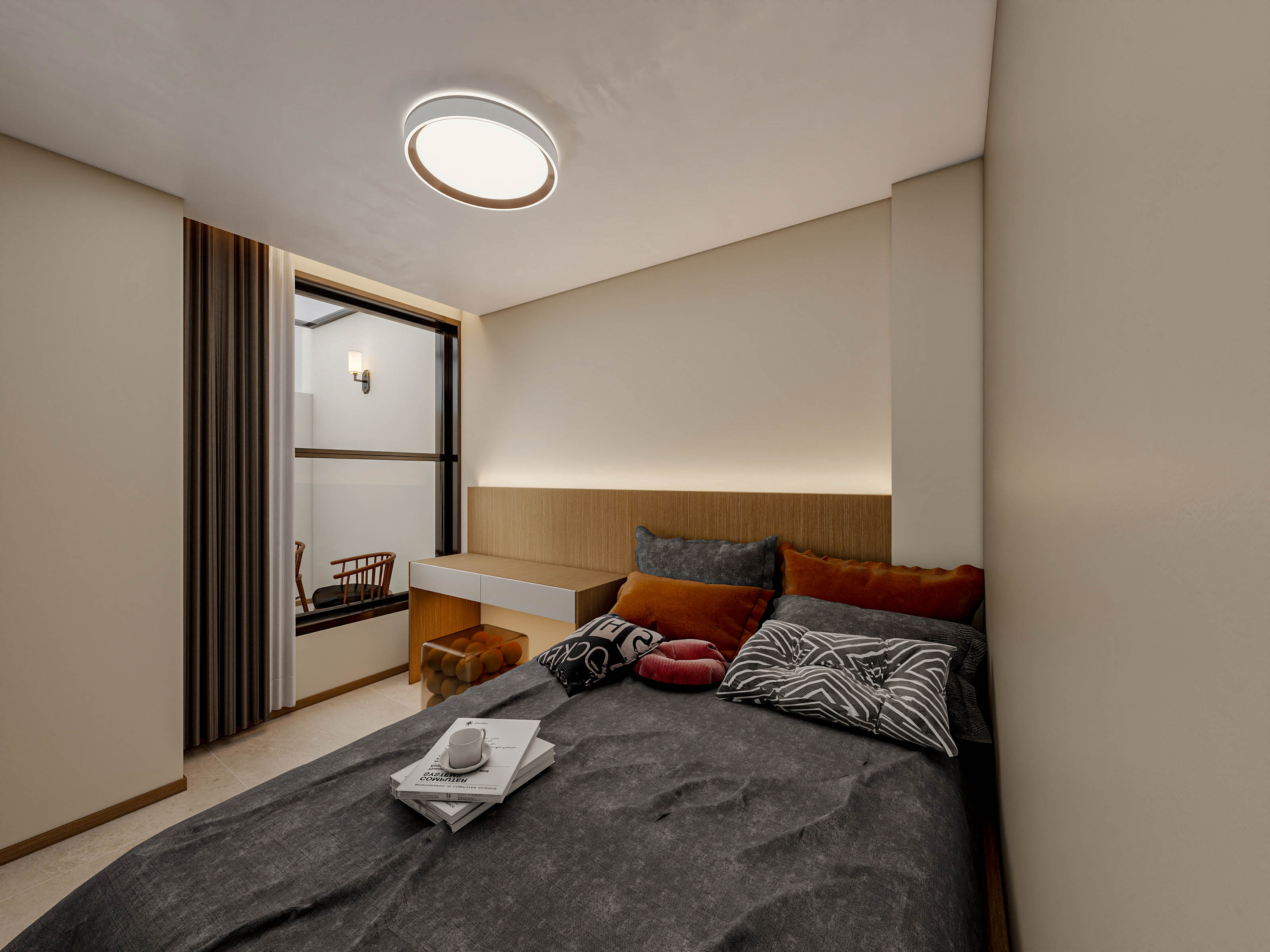 四川成都成都合院（376平方底跃简约中式三居室）-67