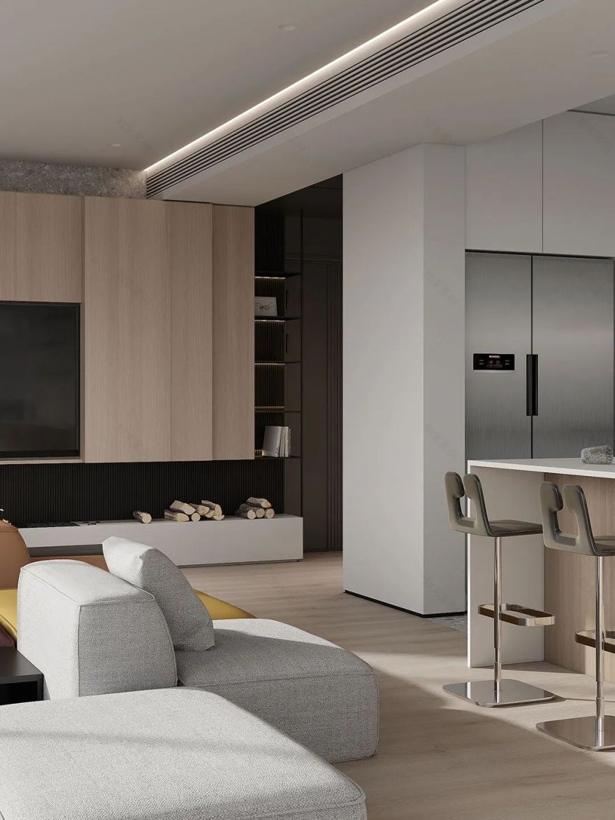 温州翡翠心湖私宅 · 简约素雅的灵动空间丨中国温州丨朗石设计-2