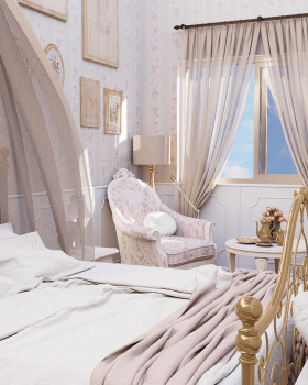 Shabby chic Master bedroom（破旧别致风主卧）