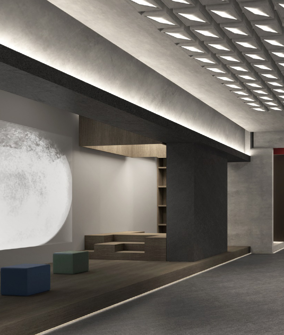 未来主义影院设计 | 多元化空间与材质的完美融合-6