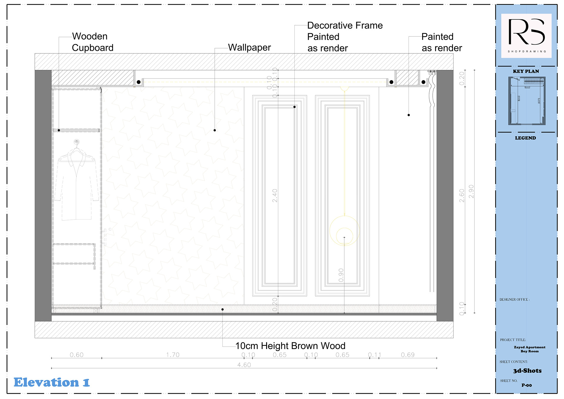 Shop Drawing For Boy & Girl Room-14