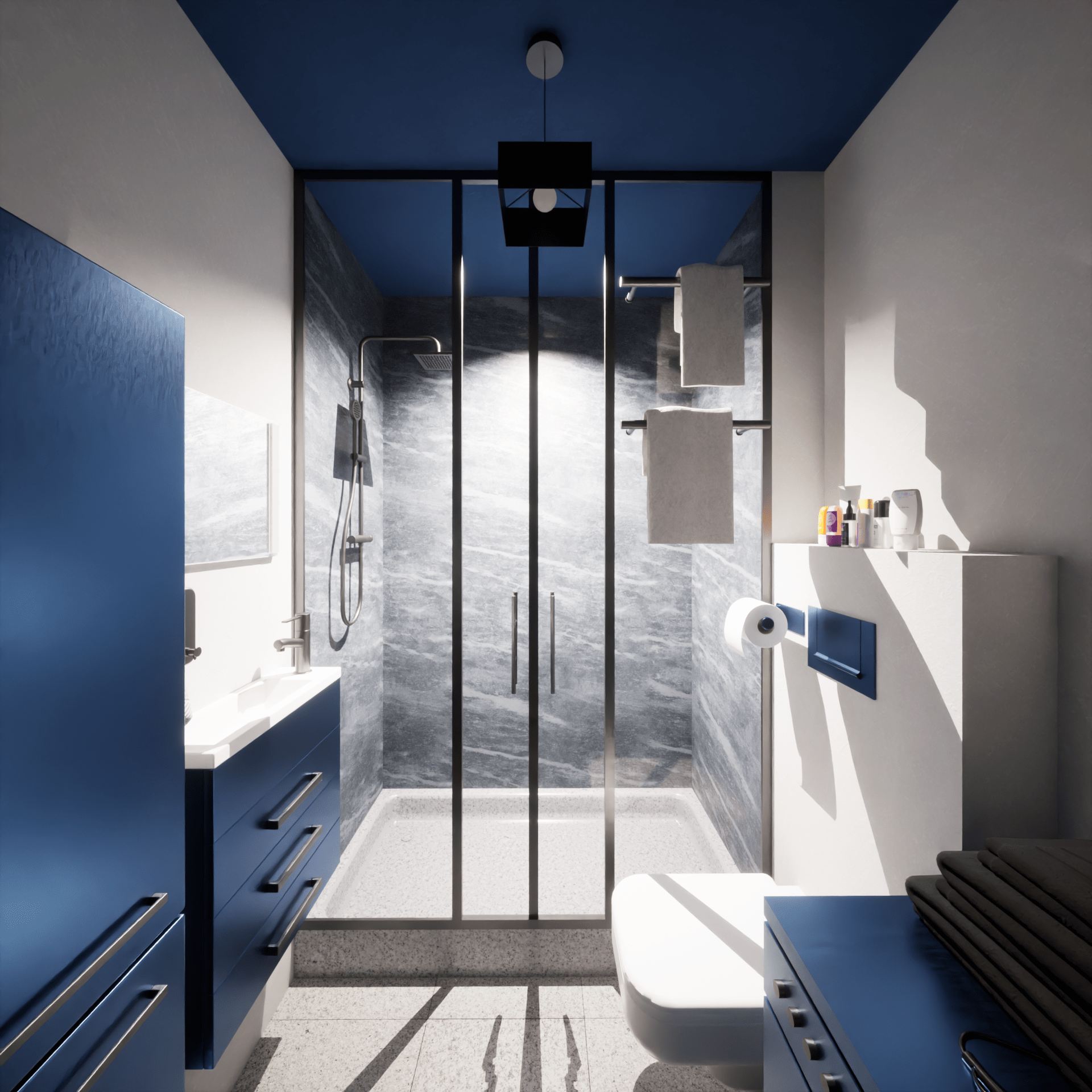 多功能室,客厅+厨房,浴室-29