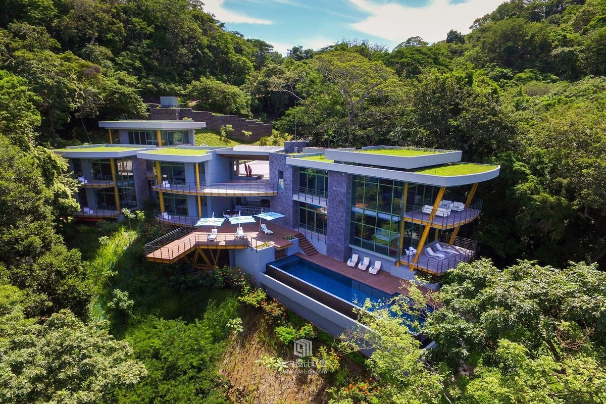 在丛林中热带现代豪华住宅-1