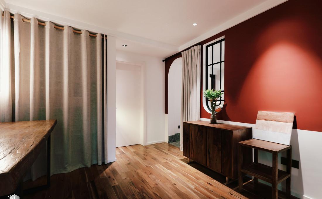 复古时光下的温馨平层设计-43