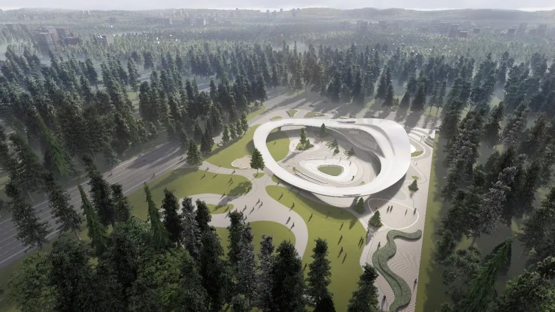 郑州二七区公园展厅——空中云朵般的景观建筑-8