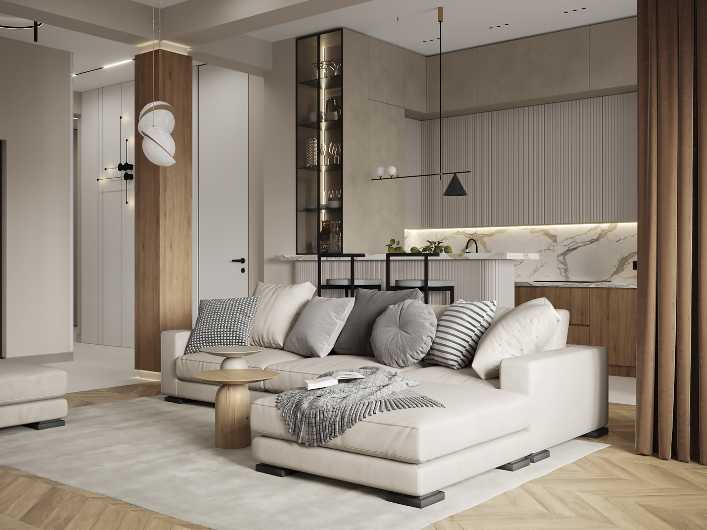 Anastasiya Gushchina丨平层丨modern apartment|Mira-3