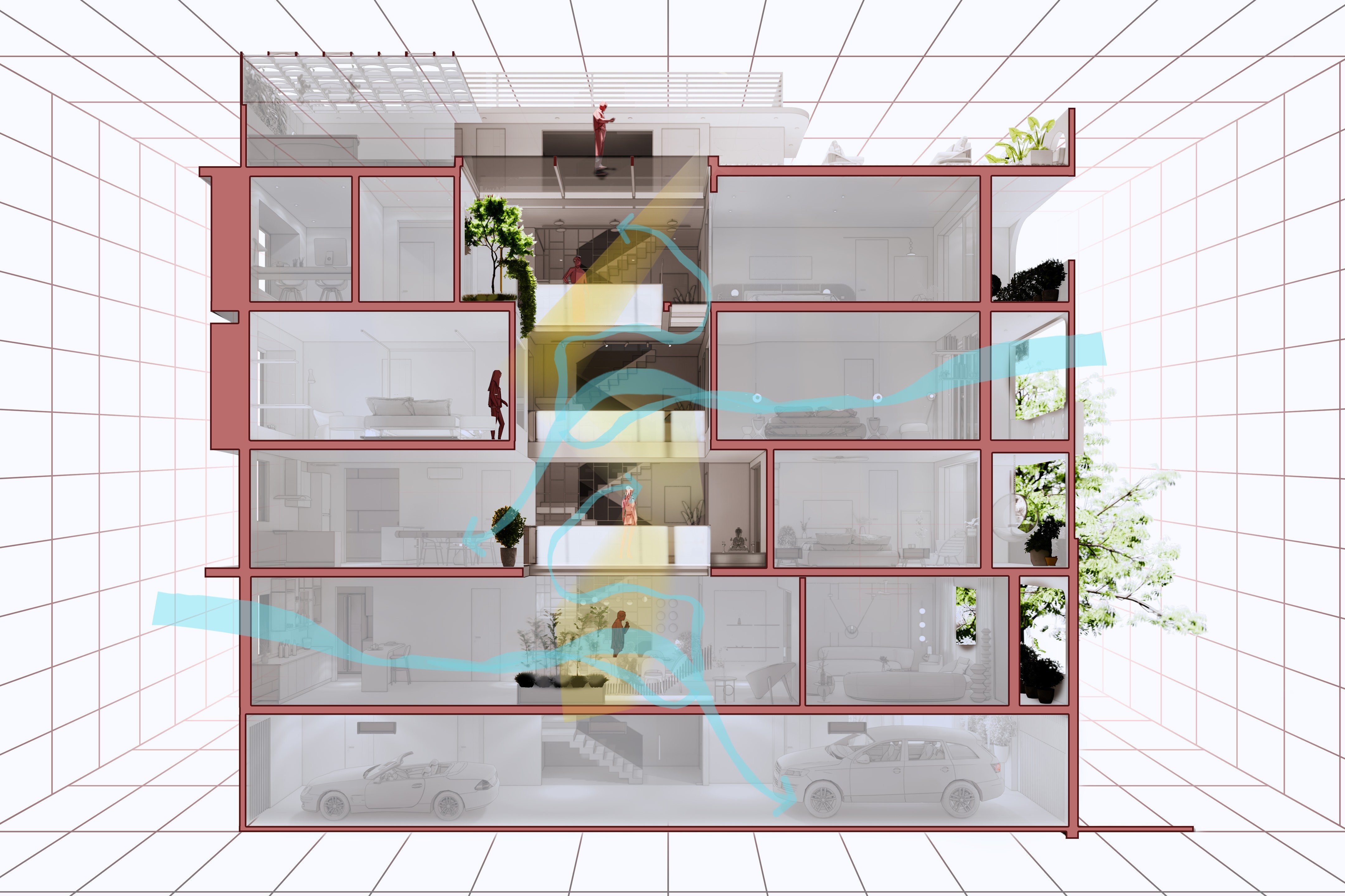 细长的房子丨印度新德里丨Spaces Architects@KA-32