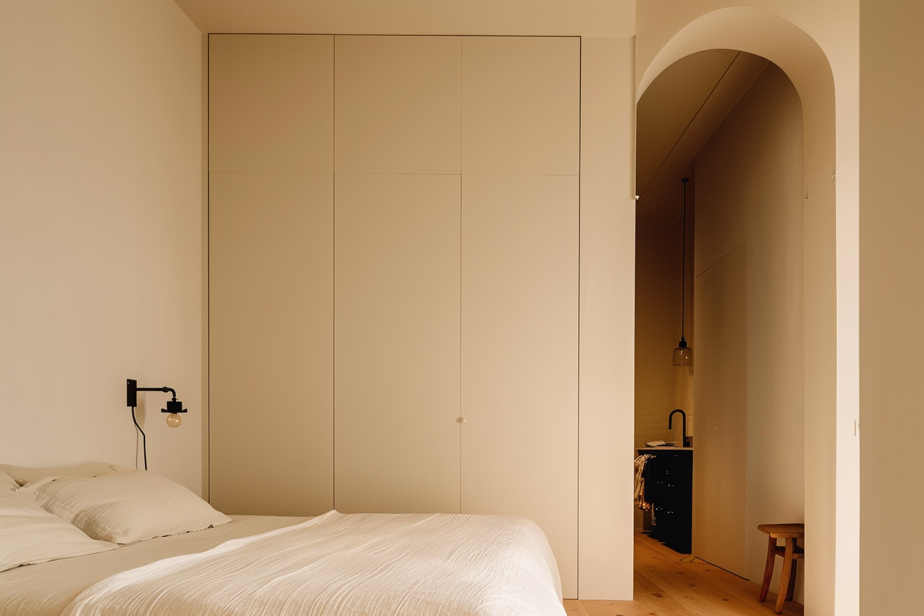 奶黄奶黄的现代极简诧寂风住宅丨中国深圳丨深圳艺喜营筑式设计-21