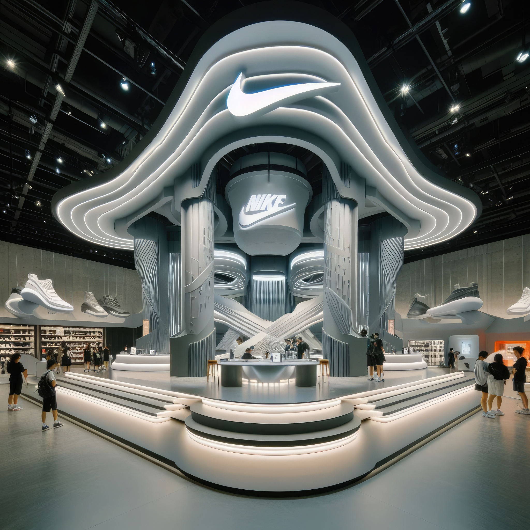 Nike futuristic ai generated store-13