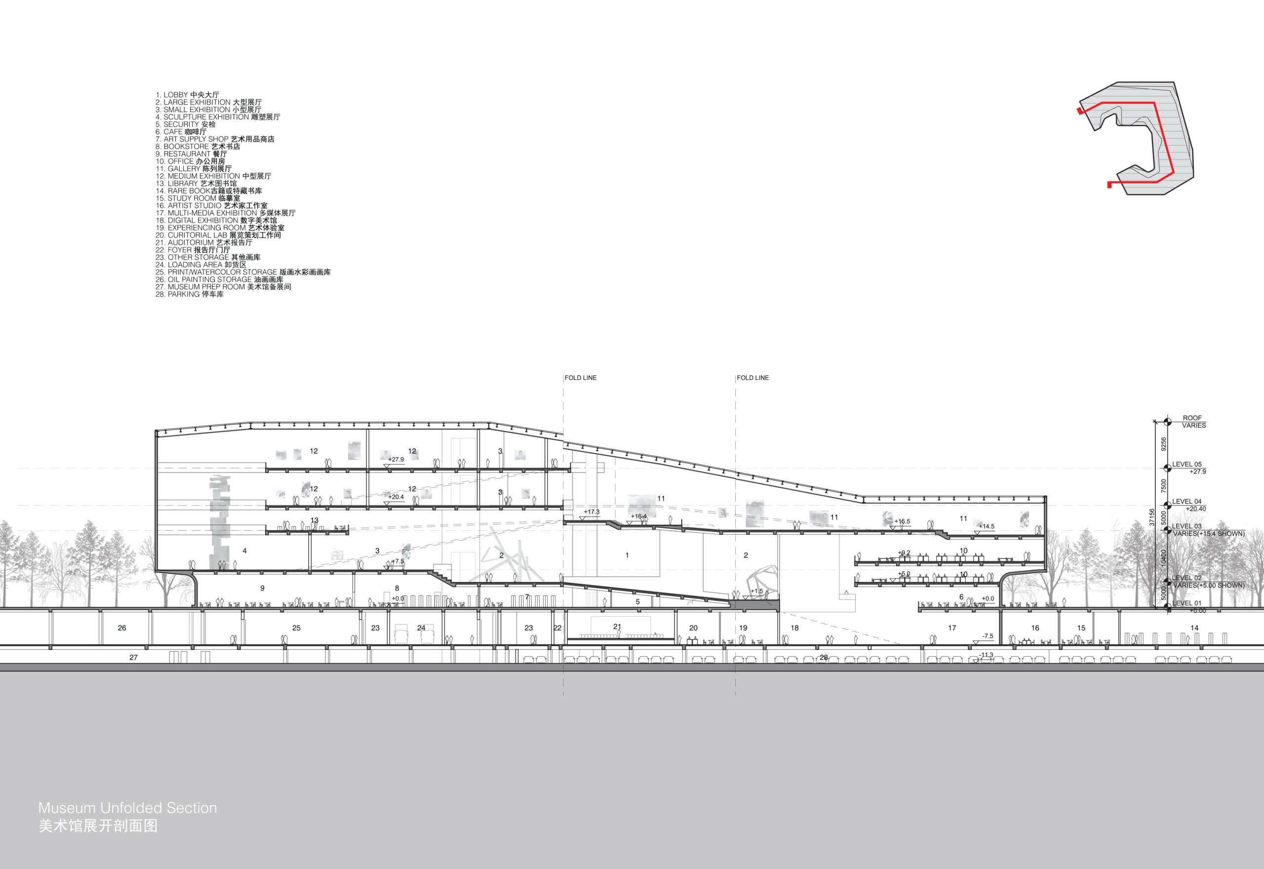 深圳美术馆和图书馆丨中国深圳丨Steven Holl Architects-25