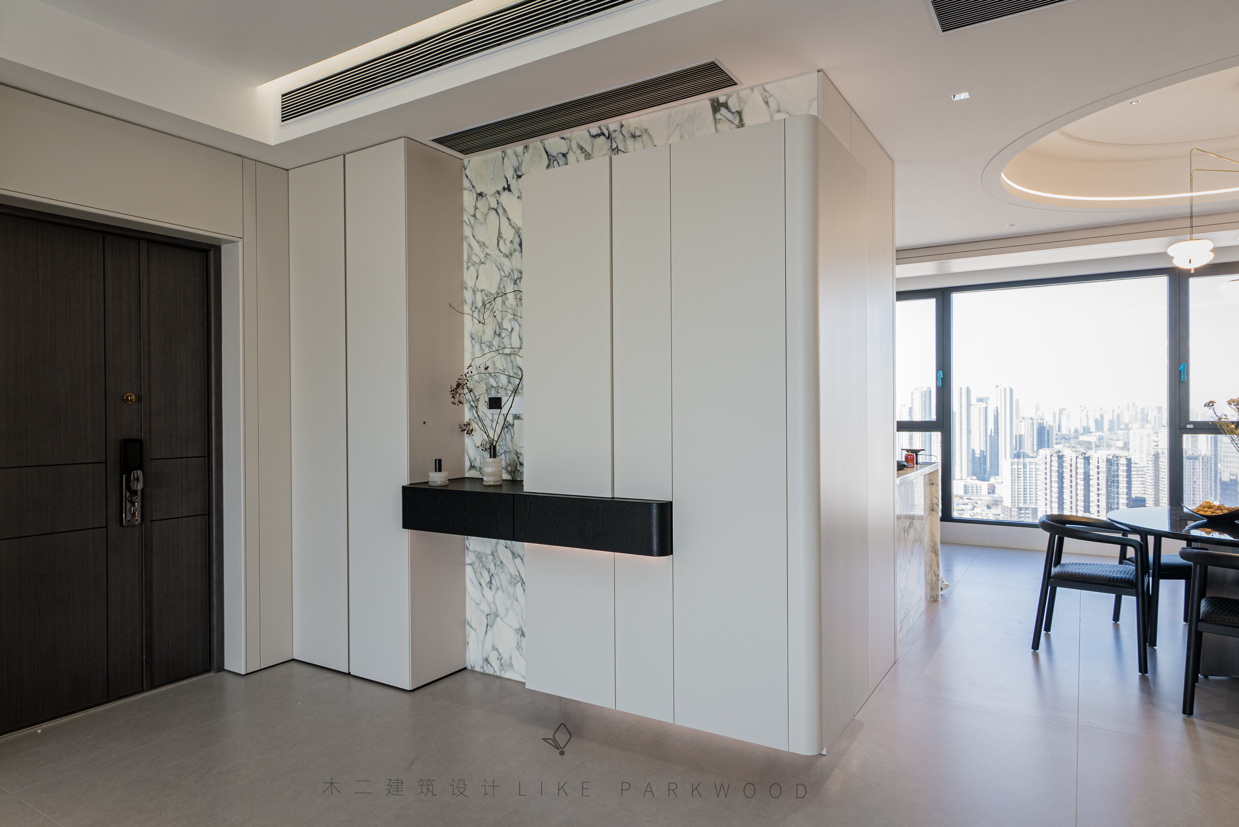 木二设计|298平极简滨江平层-11