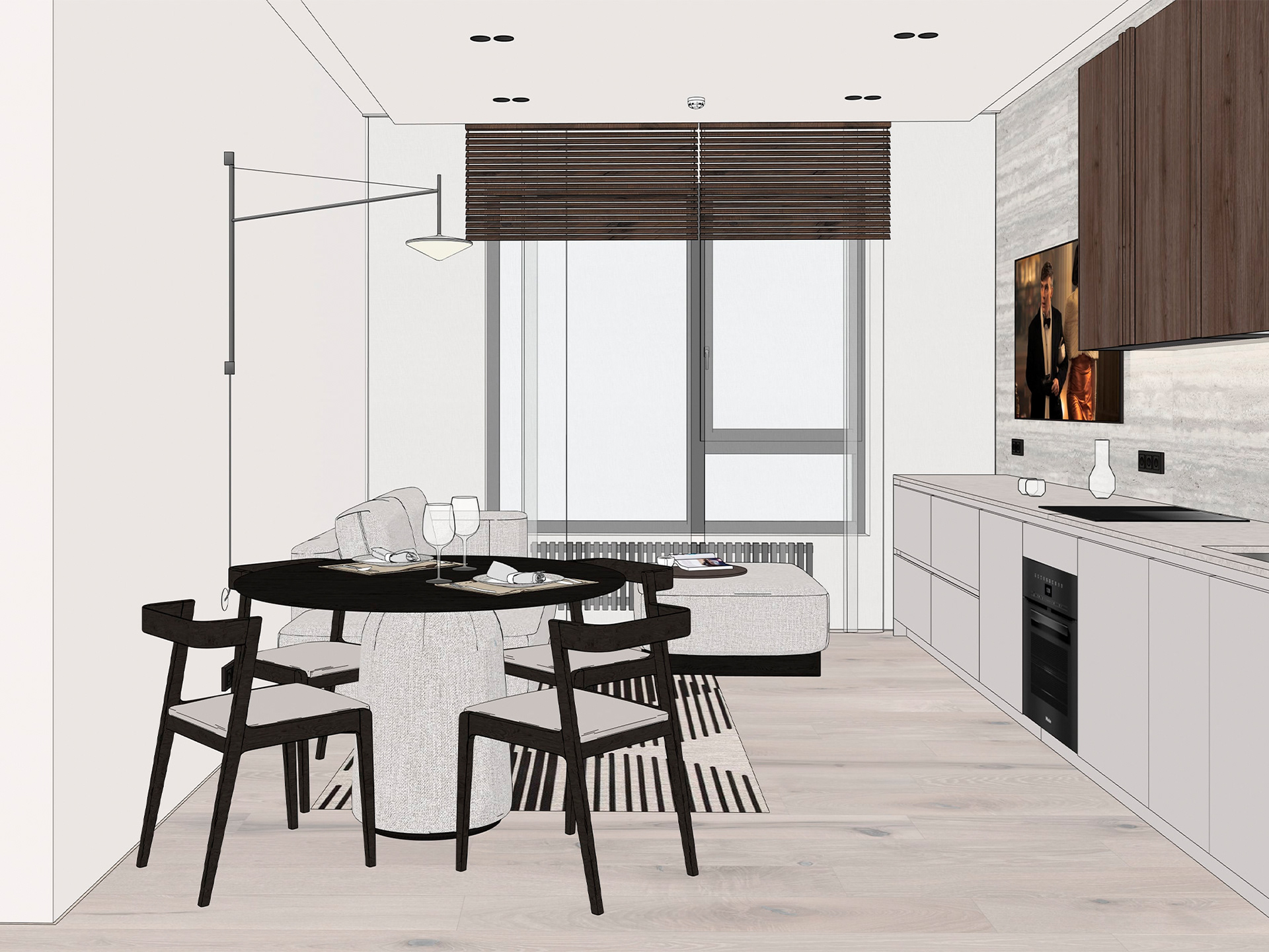 带浴室窗户的简约公寓丨俄罗斯莫斯科-50