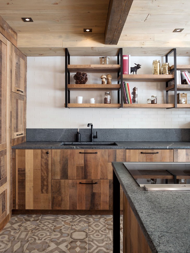 自然与现代的和谐 | 著名厨师的乡村现代木厨房-4