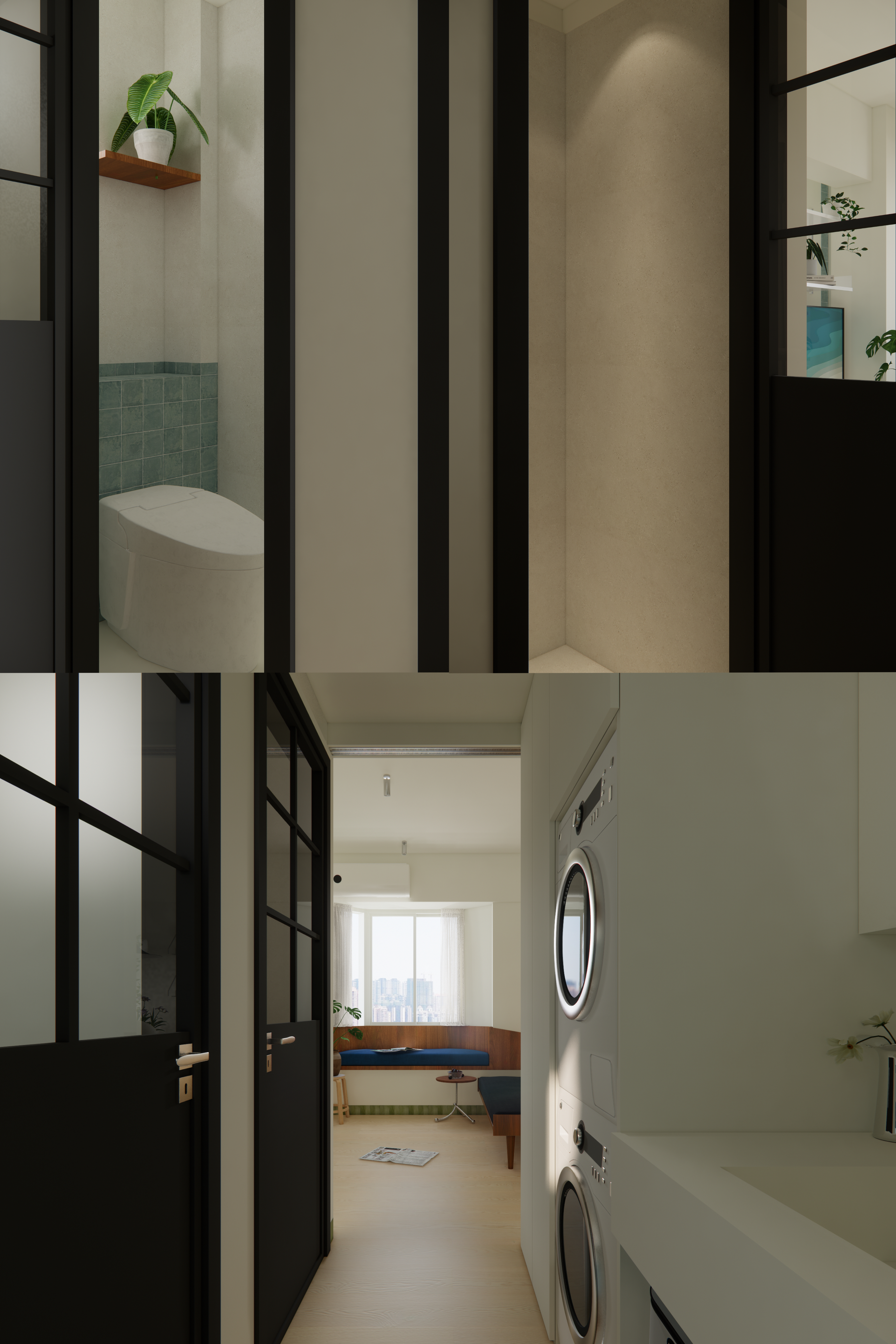 59㎡逆袭老破小！打工人的治愈系度假屋丨中国广州丨陈智超CZC DESIGN STUDIO-33