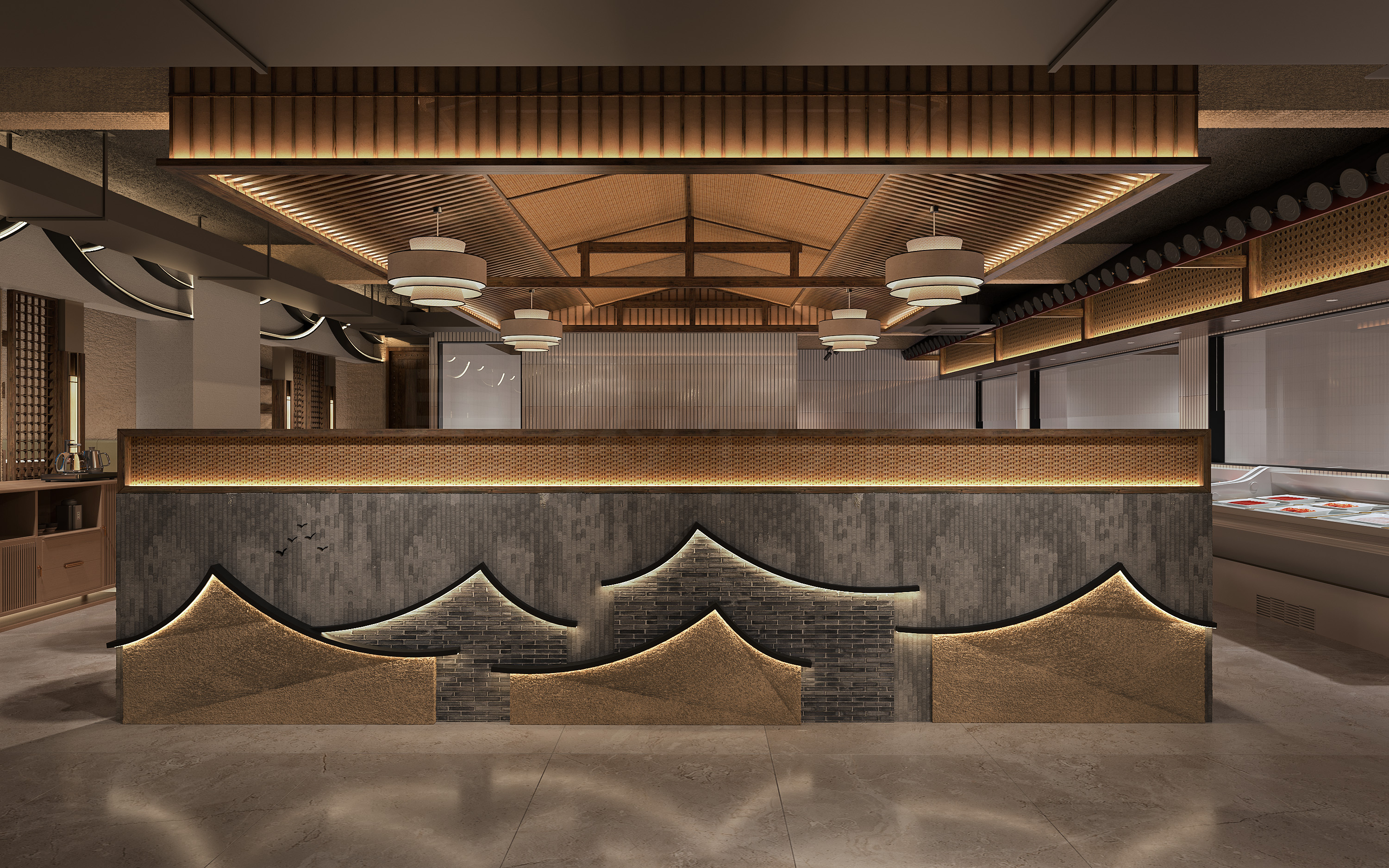 餐厅 火锅店  效果图-8