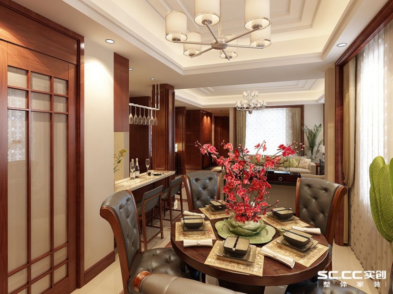 【上海实创装饰】惠南镇富成别墅400平新中式风格老房装修设计-4