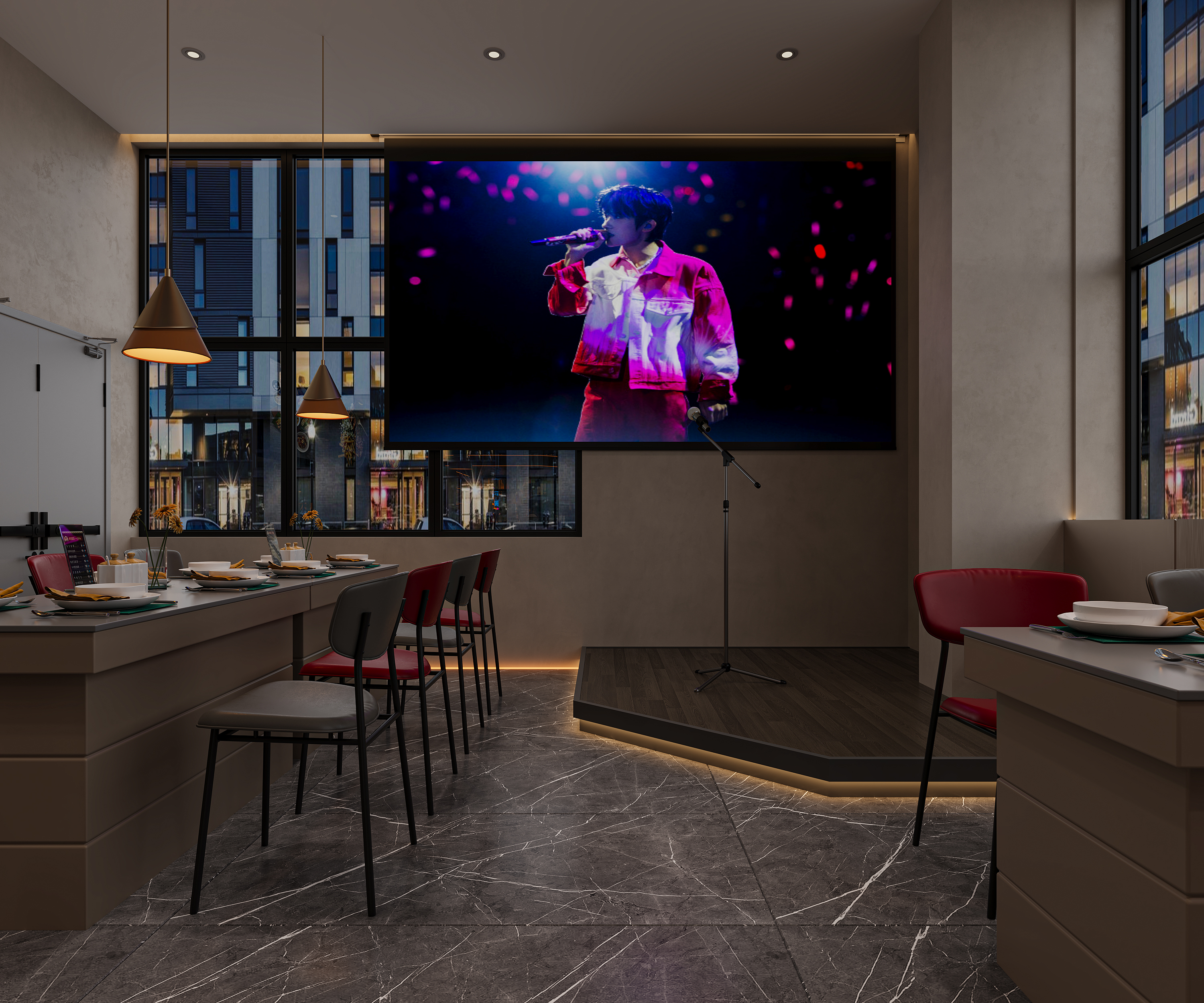 音乐餐厅-效果图-合肥锦轩设计-4