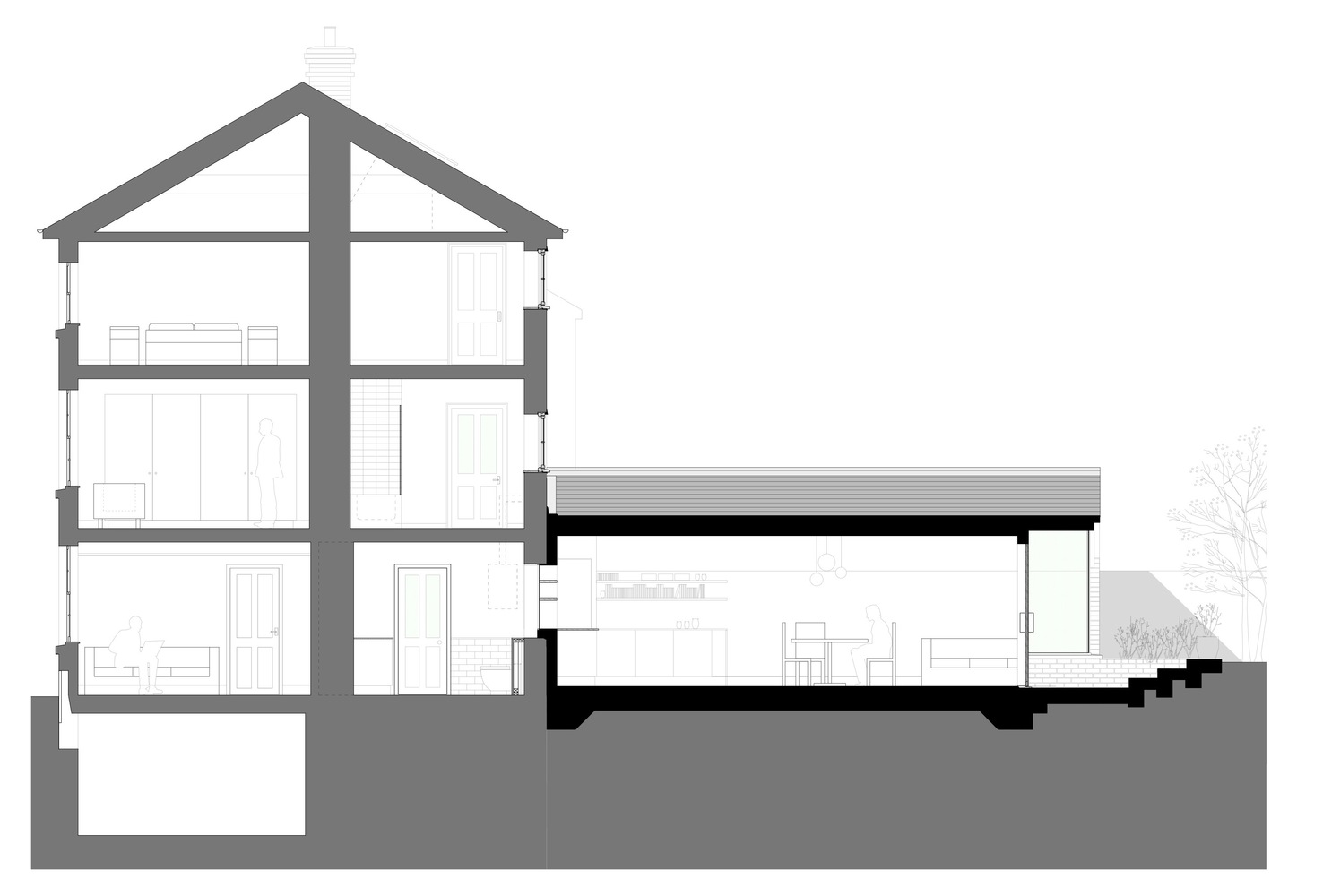 二级保护建筑的现代延伸，打造亲密花园景观-29