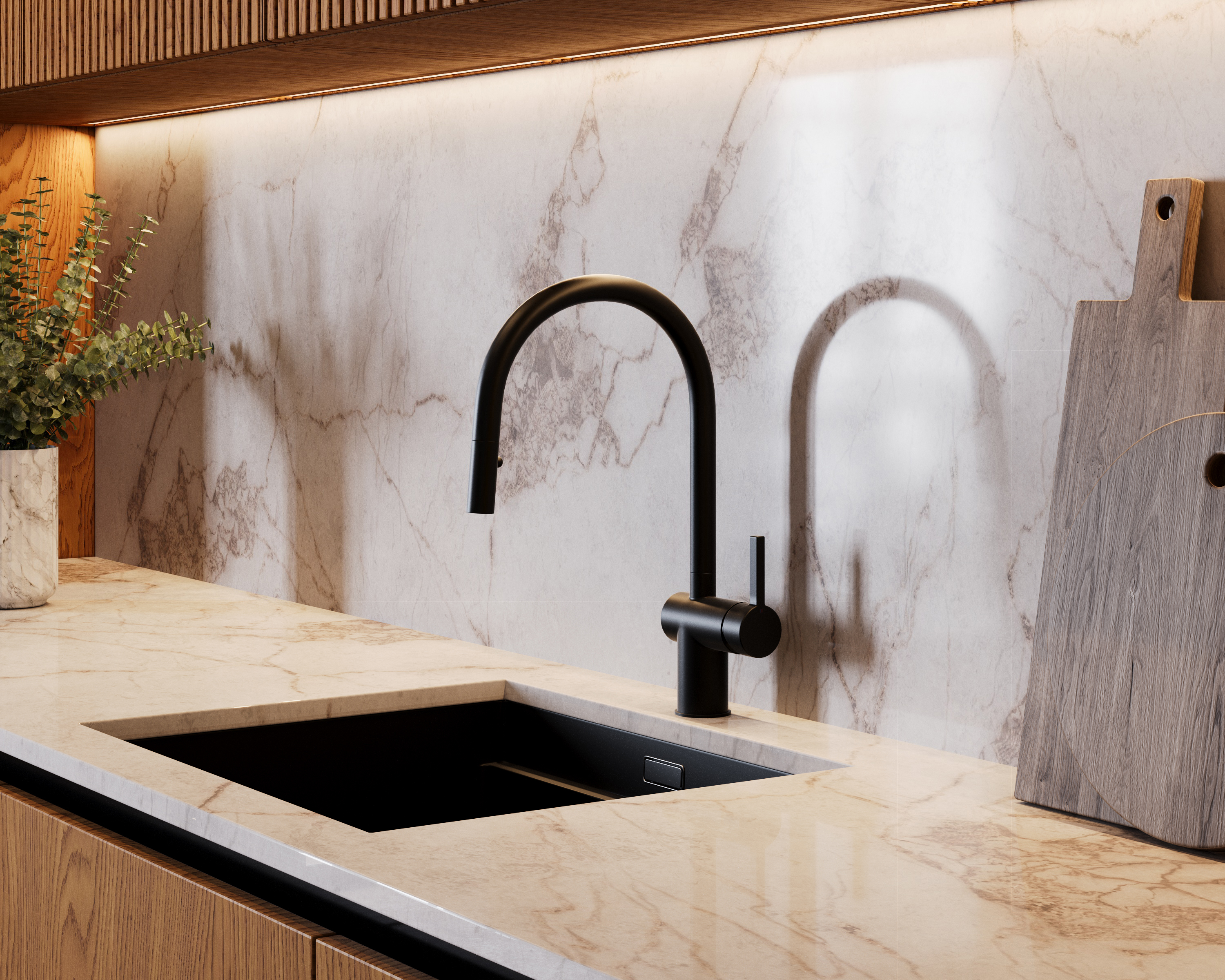 现代厨房室内可视化项目-10