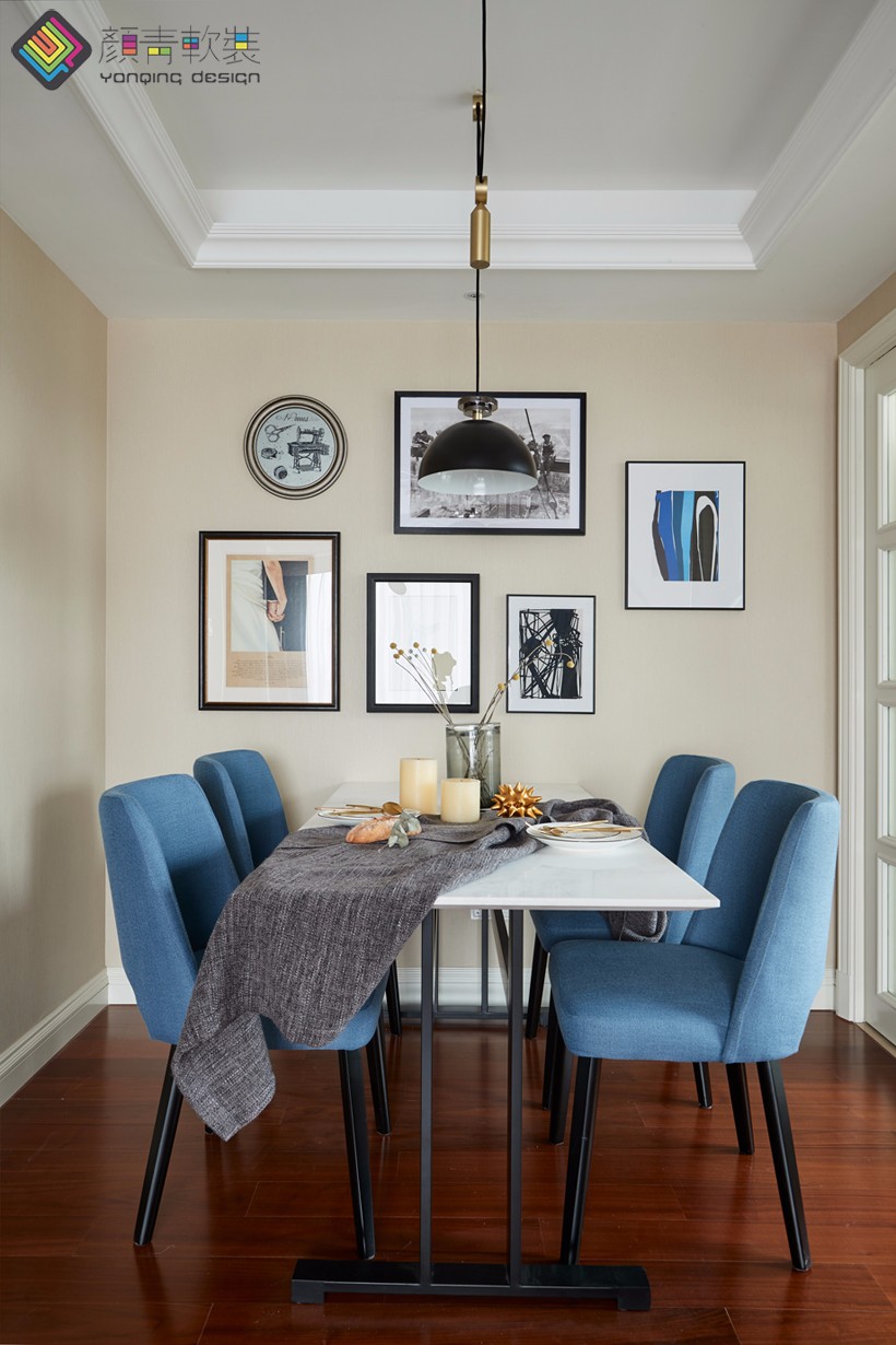 “色”非色——100m²现代美式混搭风住宅  辰佑-颜青软装-11