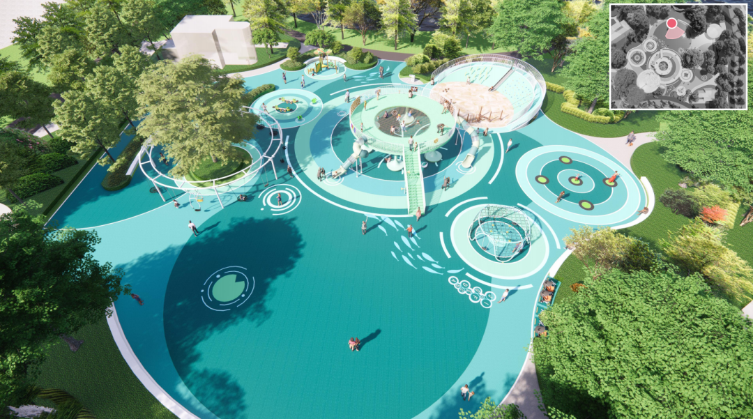 深圳城市记忆洪湖公园：荷塘月色主题儿童乐园丨龙祥康体设计施工整体案例-63