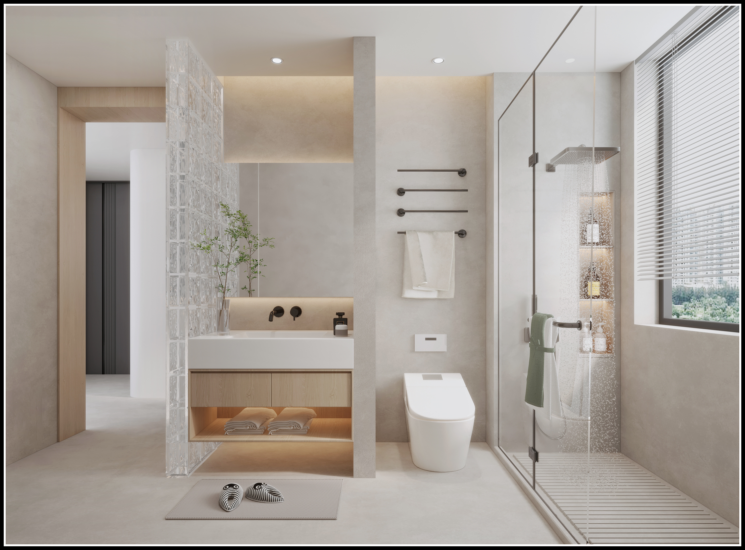 106m²现代奶油原木风-8