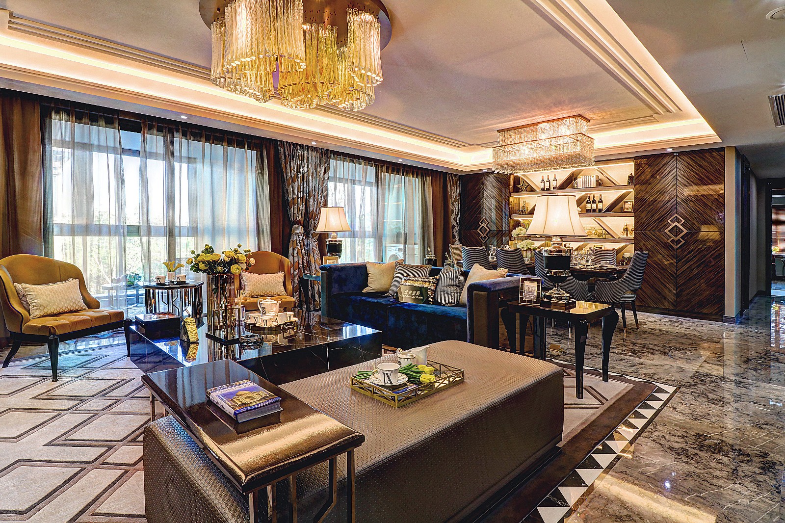 华府晶园 205 现代轻奢样板房-1