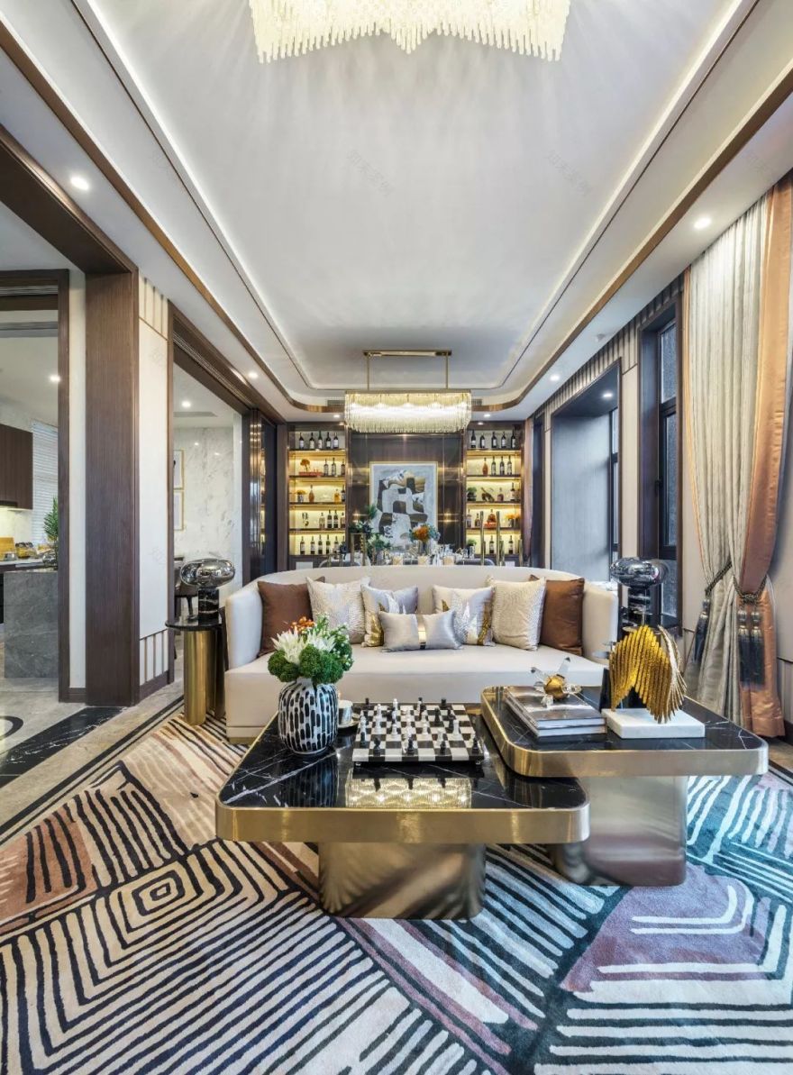 长沙湘潭新城璟隽别墅样板房 | 低调轻奢的大都会风格-17