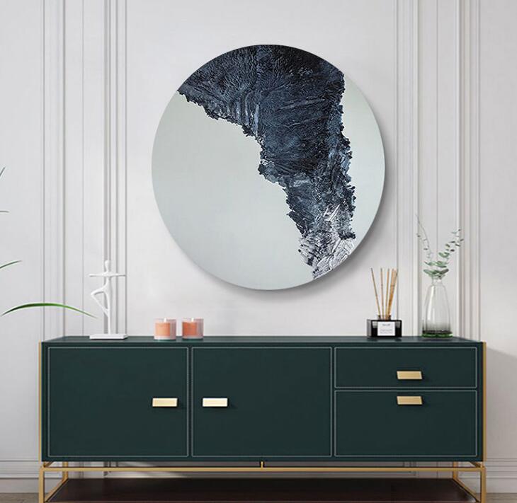 沙发背景墙装饰画玄关圆形画餐厅挂画-8