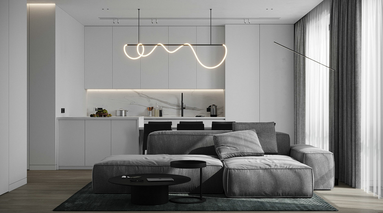 高级灰色系公寓-2