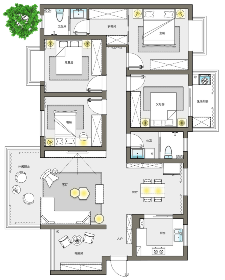 轻奢时尚 190㎡大宅设计丨中国益阳丨杨桂珍-17