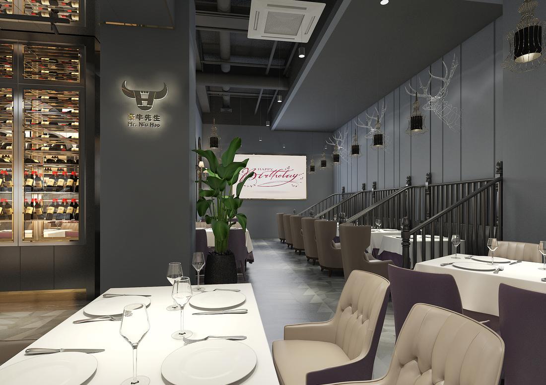 工业风高档西餐厅,豪牛先生演绎美食新境界-14