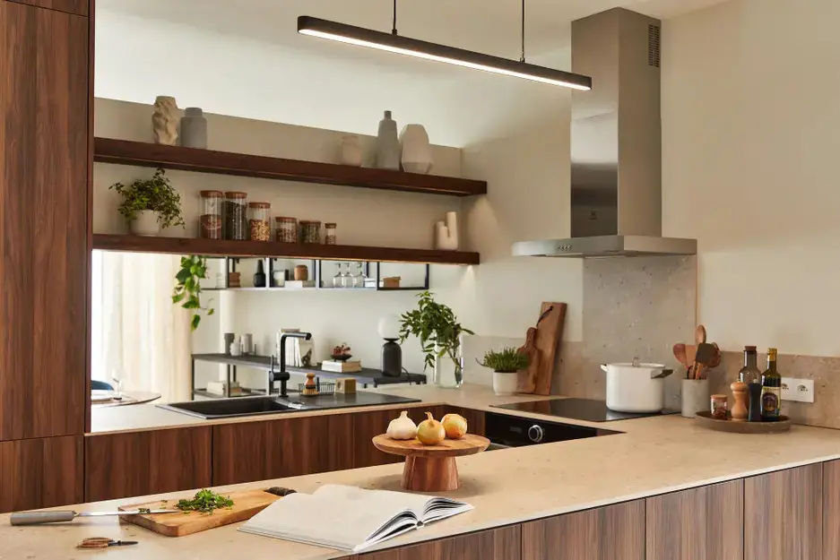 现代温馨的 Leroy Merlin 设计厨房 | 半开放式客厅-14