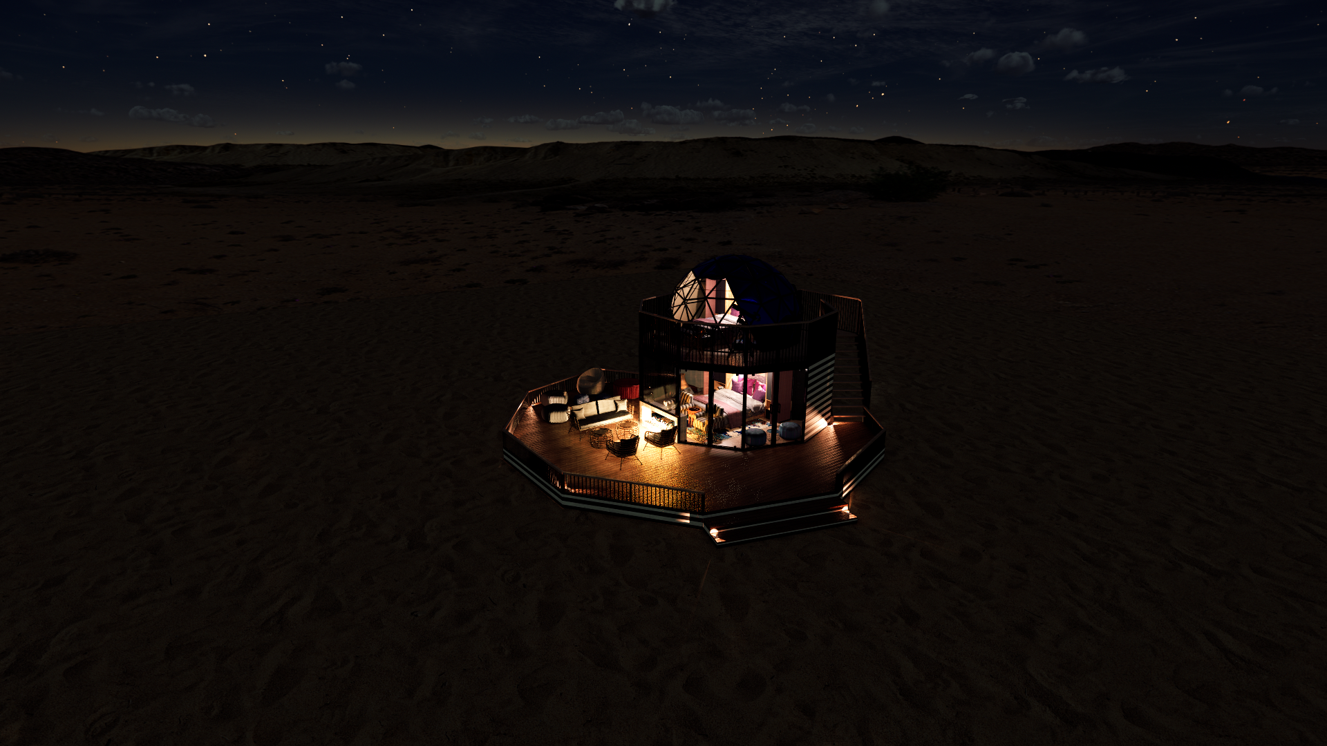 豪华露营舱 测地线圆顶佩特拉-14