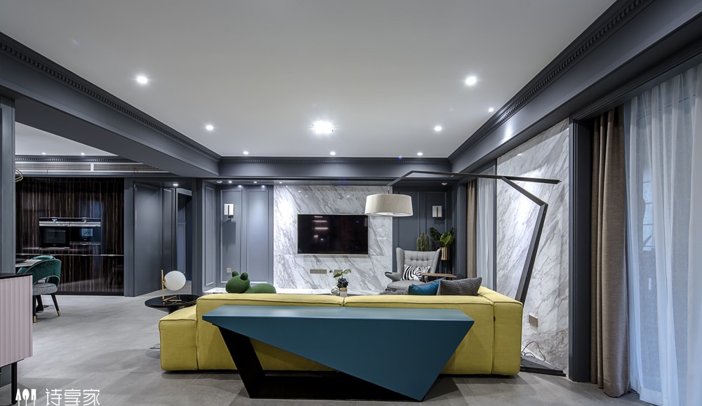 240㎡万科金域蓝湾现代摩登住宅  诗享家设计-17