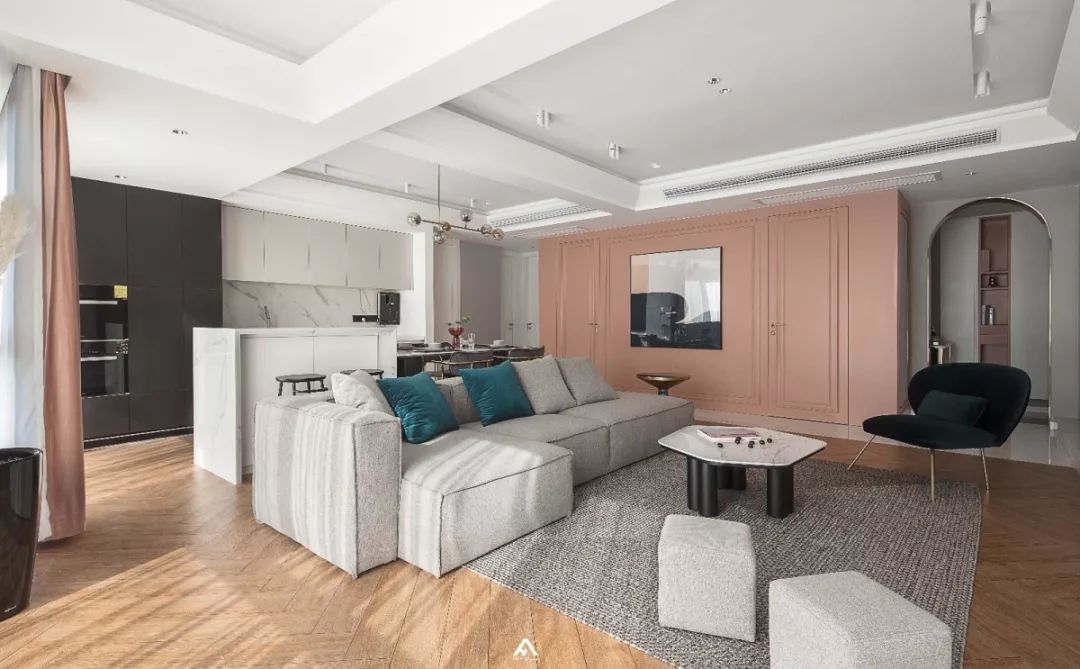 120㎡粉色控家，客餐厅++ 西厨一体化，温馨又高级-28