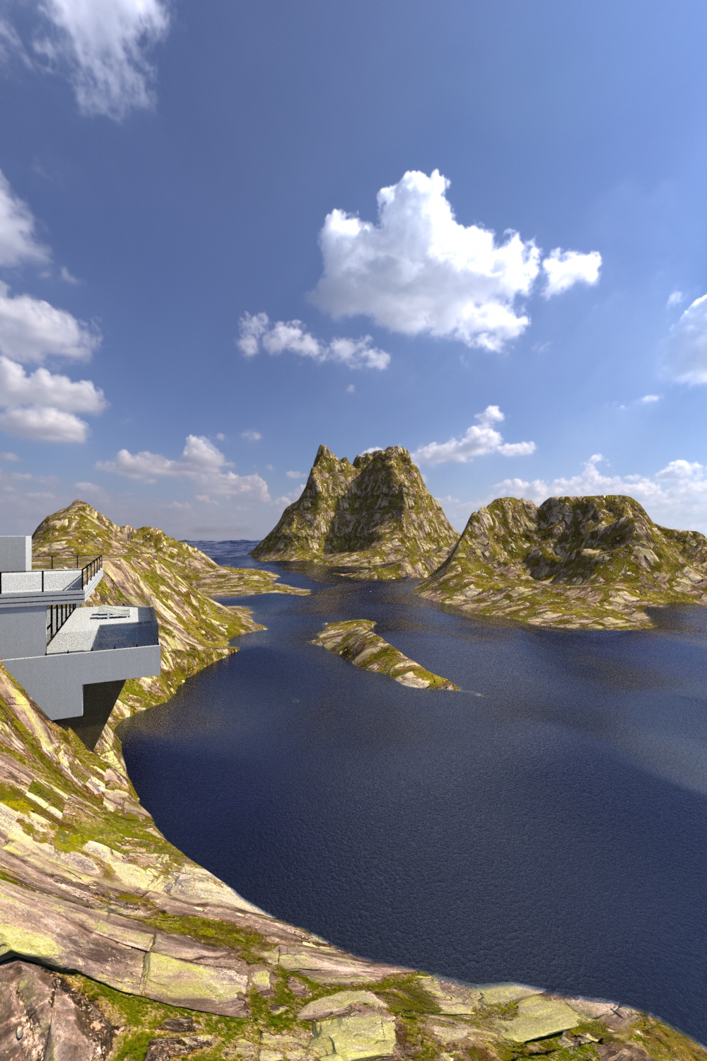 建筑表现 | 悬崖上的住宅-4