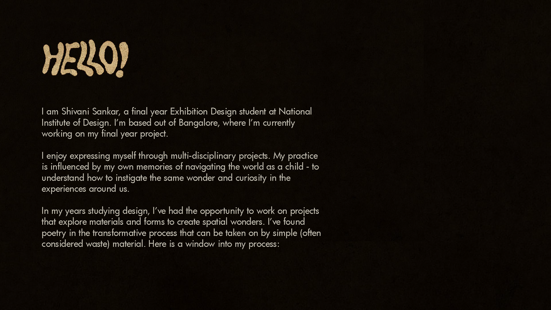 The Language of Material: Portfolio-1