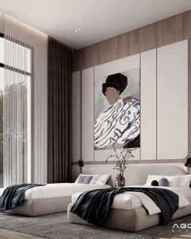 双人卧室设计丨沙特阿拉伯丨Habiba Atef