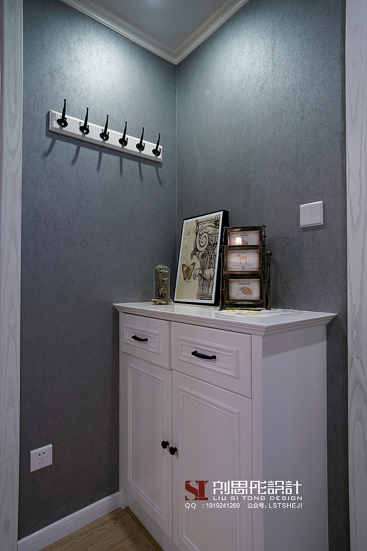 幸福时代 98 平美式混搭风，蓝色沙发点亮空间-39